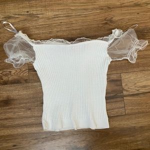 Off shoulder crop top